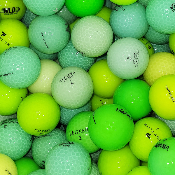 Assorted Green Crystal Mix Used Golf Balls - The Golf Ball Company