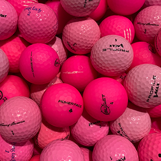 Custom Assorted Pink Mix Used Golf Balls - The Golf Ball Company