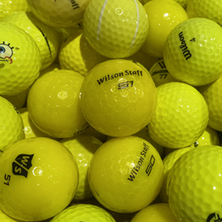 Assorted Yellow Mix Used Golf Balls - The Golf Ball Company