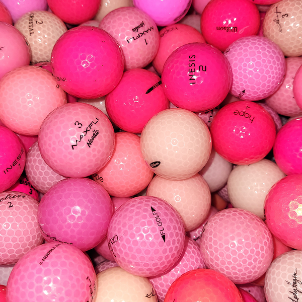 Assorted Pink Crystal Mix Used Golf Balls - The Golf Ball Company