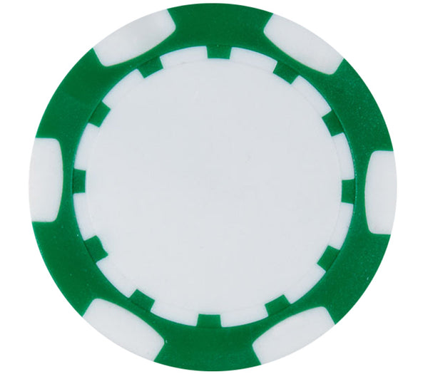 Classic Personalized Poker Chips - Green - The Golf Ball Company