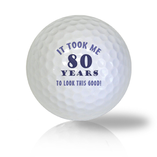 Age Of 80th Hilarious Gag Birthday Gift Golf Balls Used Golf Balls - The Golf Ball Company