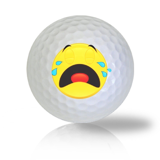 Crying Hard Emoticon Golf Balls Used Golf Balls - The Golf Ball Company