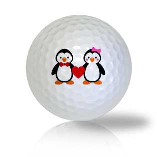 Cute Penguin Couple Golf Balls Used Golf Balls - The Golf Ball Company