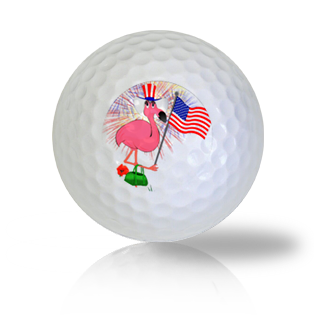 Flamingo Celebrating the  4th of July Golf Balls Used Golf Balls - The Golf Ball Company