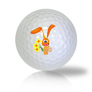 Friendly Bunny with Flowers Golf Balls Used Golf Balls - The Golf Ball Company