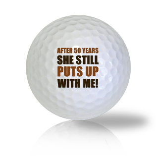 Funny 50 Years Anniversary Golf Balls Used Golf Balls - The Golf Ball Company