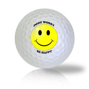 Don't Worry...Be Happy! Emoticon Golf Balls Used Golf Balls - The Golf Ball Company