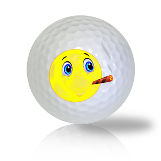 Cigar Smoking Emoticon Golf Balls Used Golf Balls - The Golf Ball Company