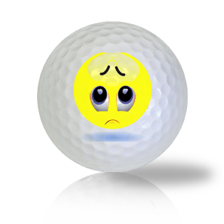 Worried And Stressed Emoticon Golf Balls Used Golf Balls - The Golf Ball Company