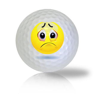 Oh No! Super Sad Emoticon Golf Balls Used Golf Balls - The Golf Ball Company