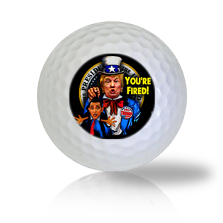 Donald Trump Fires Barack Obama Logo Golf Balls Used Golf Balls - The Golf Ball Company