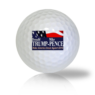 Donald Trump and Mike Pence Campaign Flag Golf Balls Used Golf Balls - The Golf Ball Company