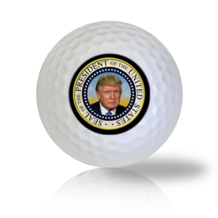 Donald Trump Stern Look Presidential Seal Golf Balls Used Golf Balls - The Golf Ball Company
