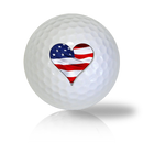 America Flag Heart Golf Balls Used Golf Balls - The Golf Ball Company