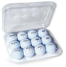 Custom Packaging - Clam Pack (Holds One Dozen Balls) Used Golf Balls - The Golf Ball Company