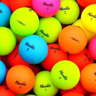 Noodle Neon Matte Color Mix Used Golf Balls - The Golf Ball Company